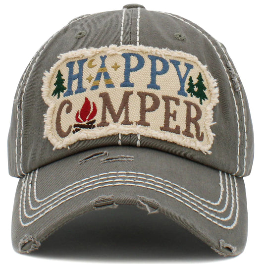 Happy Camper hat - Gray