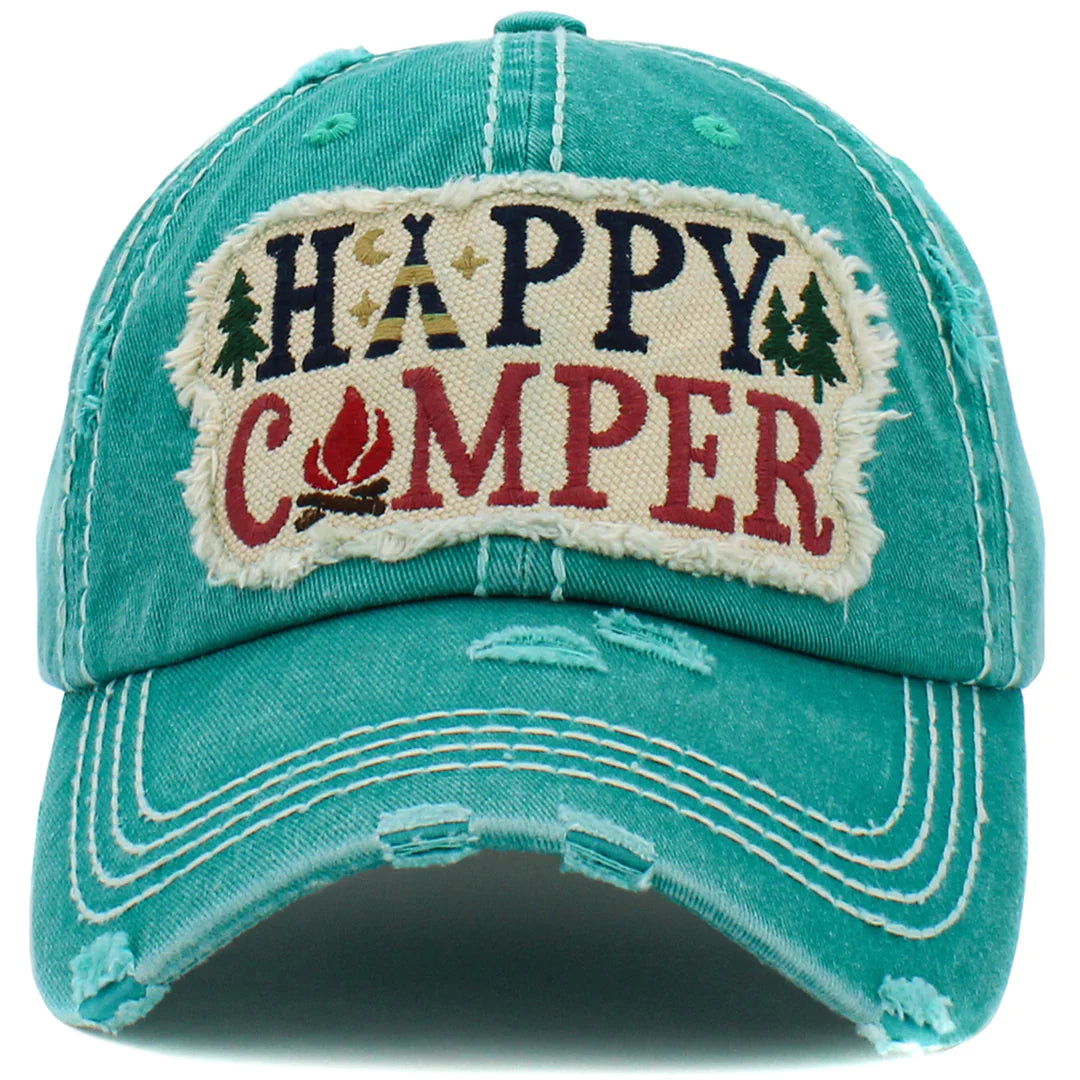 Happy Camper hat - Turquoise