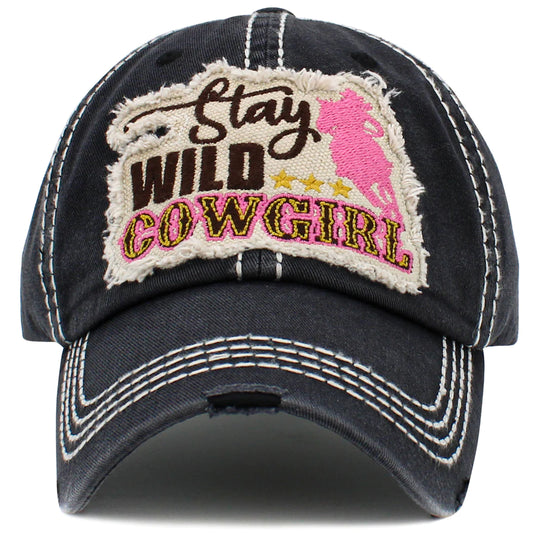 Stay Wild Cowgirl hat - Black