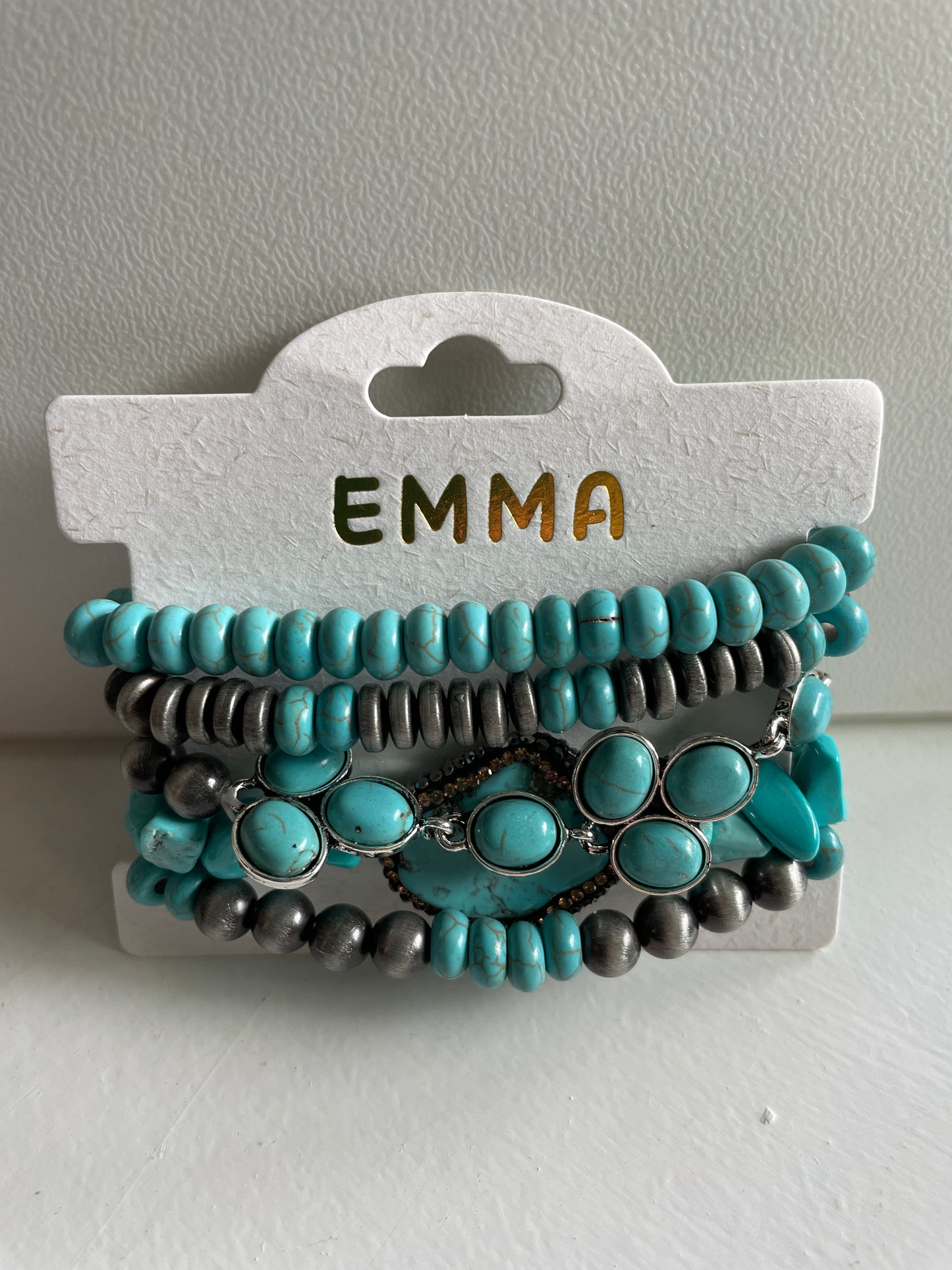 Turquoise Emma Stack Bracelet with Stone