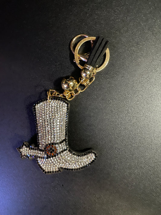 Blinged out boot keychain