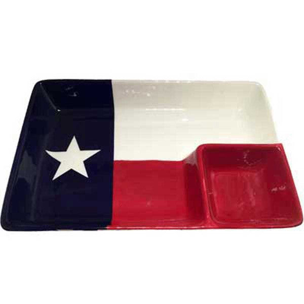 Texas Flag Chip & Dip Dish