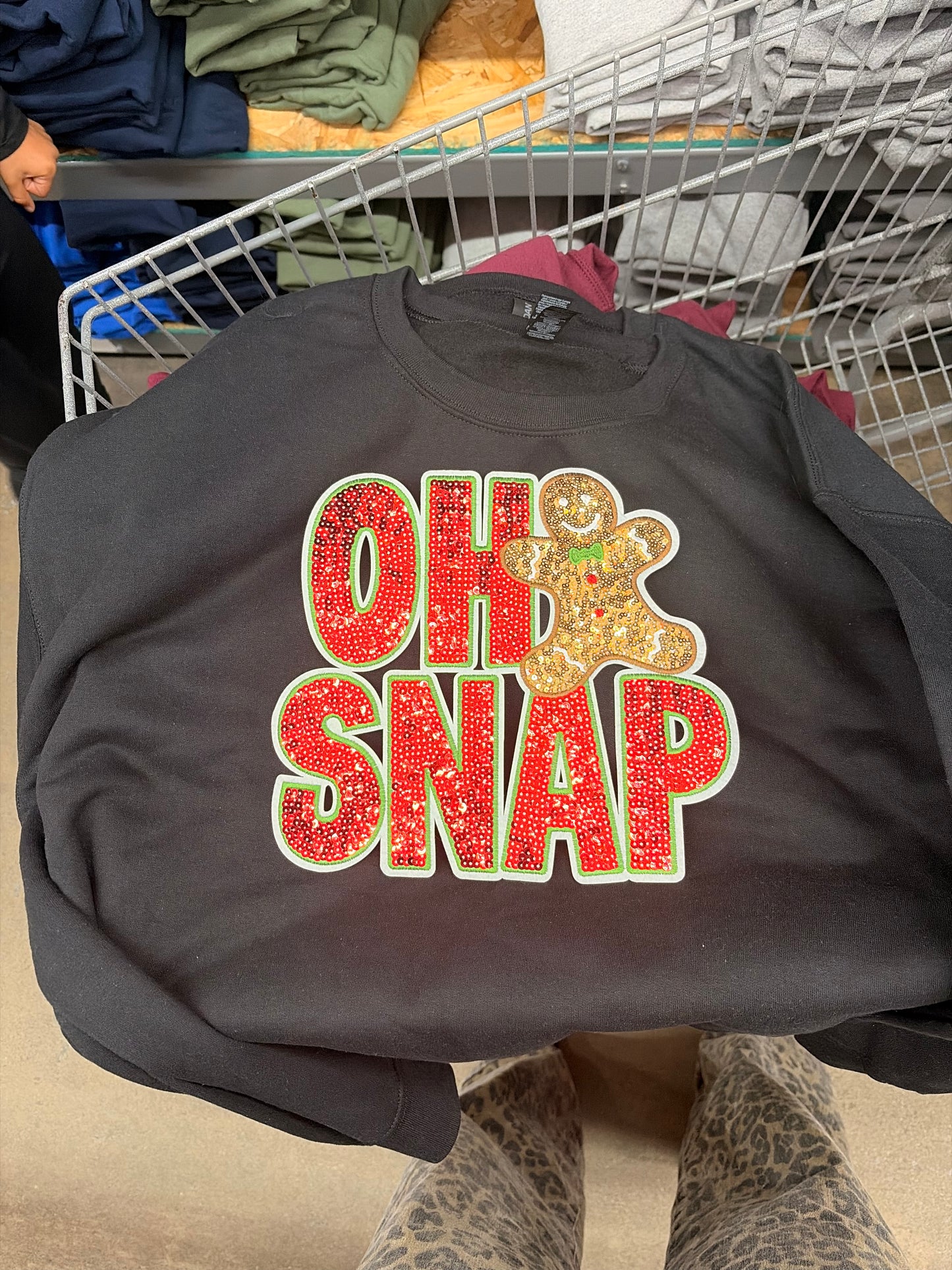 Oh Snap Black Sweatshirt