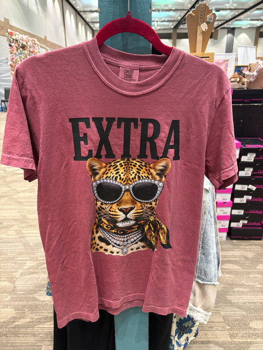 Berry “Extra” Cheetah Tee