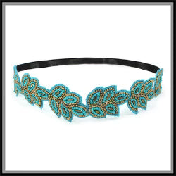 Turquoise and Gold Hatband / Headband