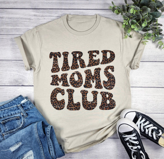 Beige Tired Mom’s Club Tee