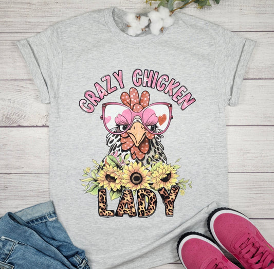 Crazy Chicken Lady tee