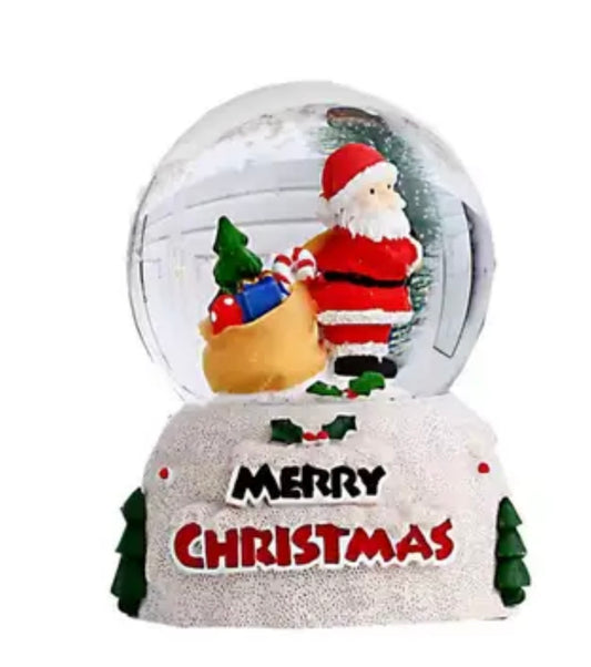 Santa Merry Christmas Snow Globe