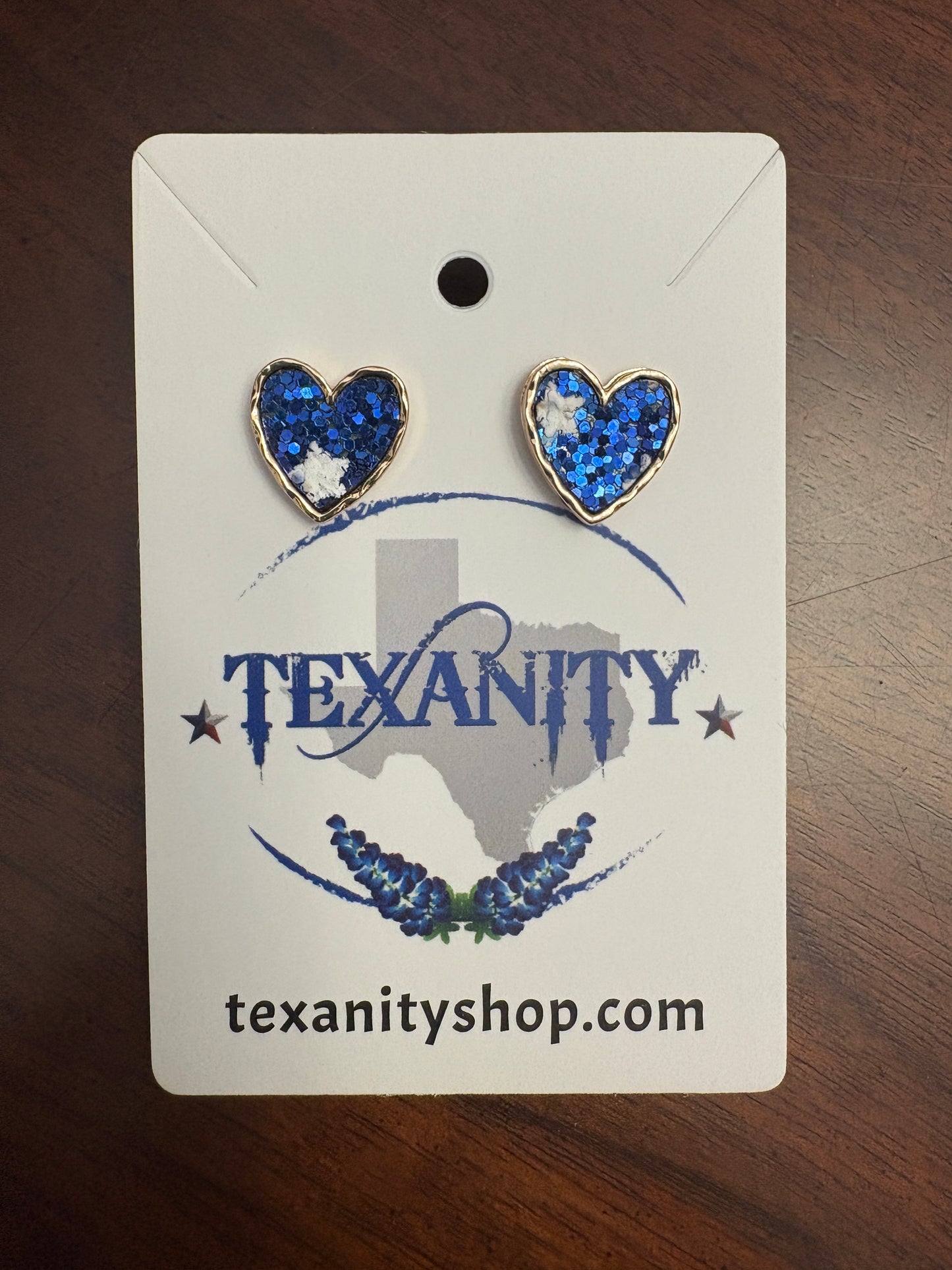 Heart Sequin Heart Stud Earrings