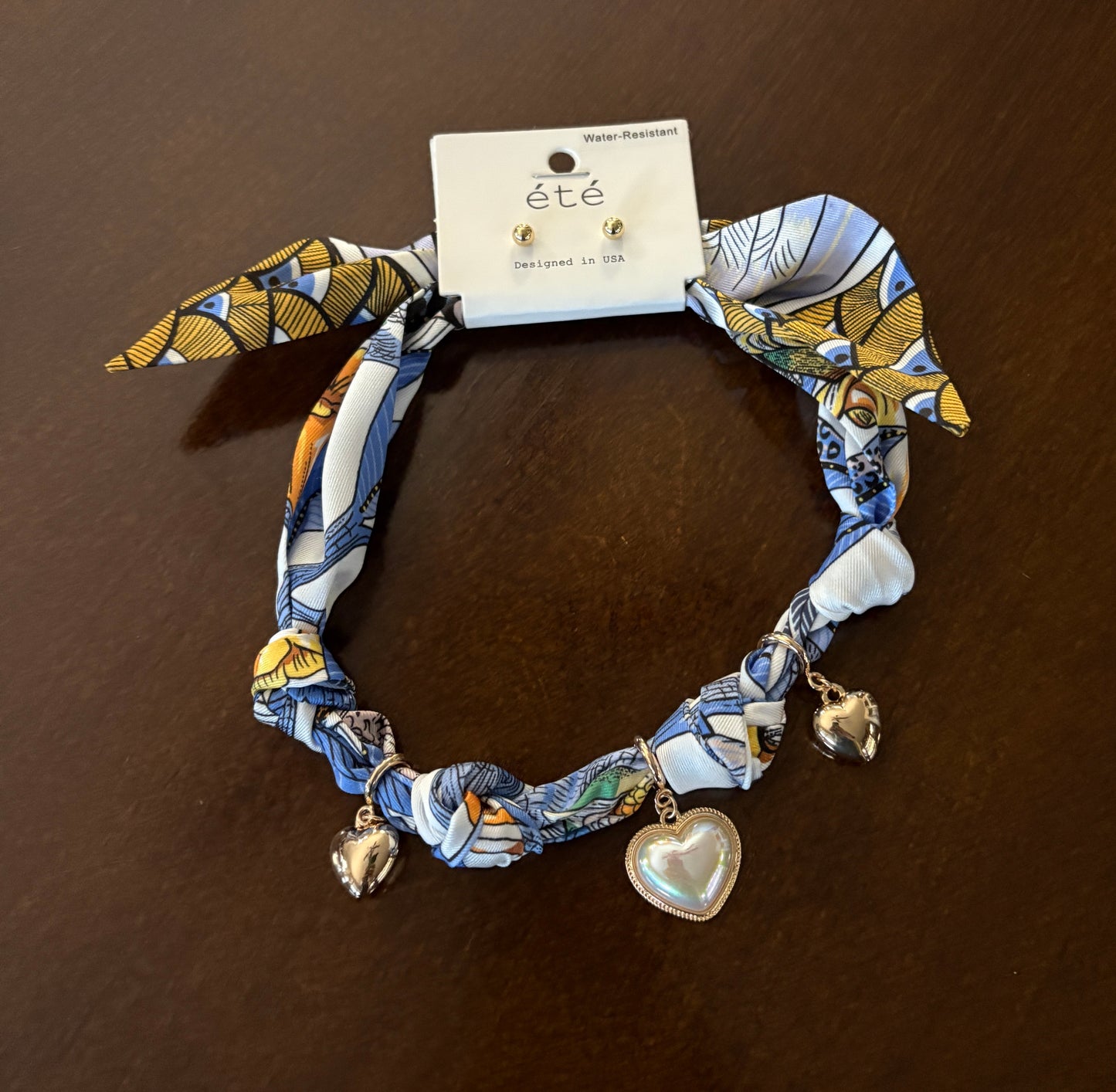 Scarf Necklace with Charms