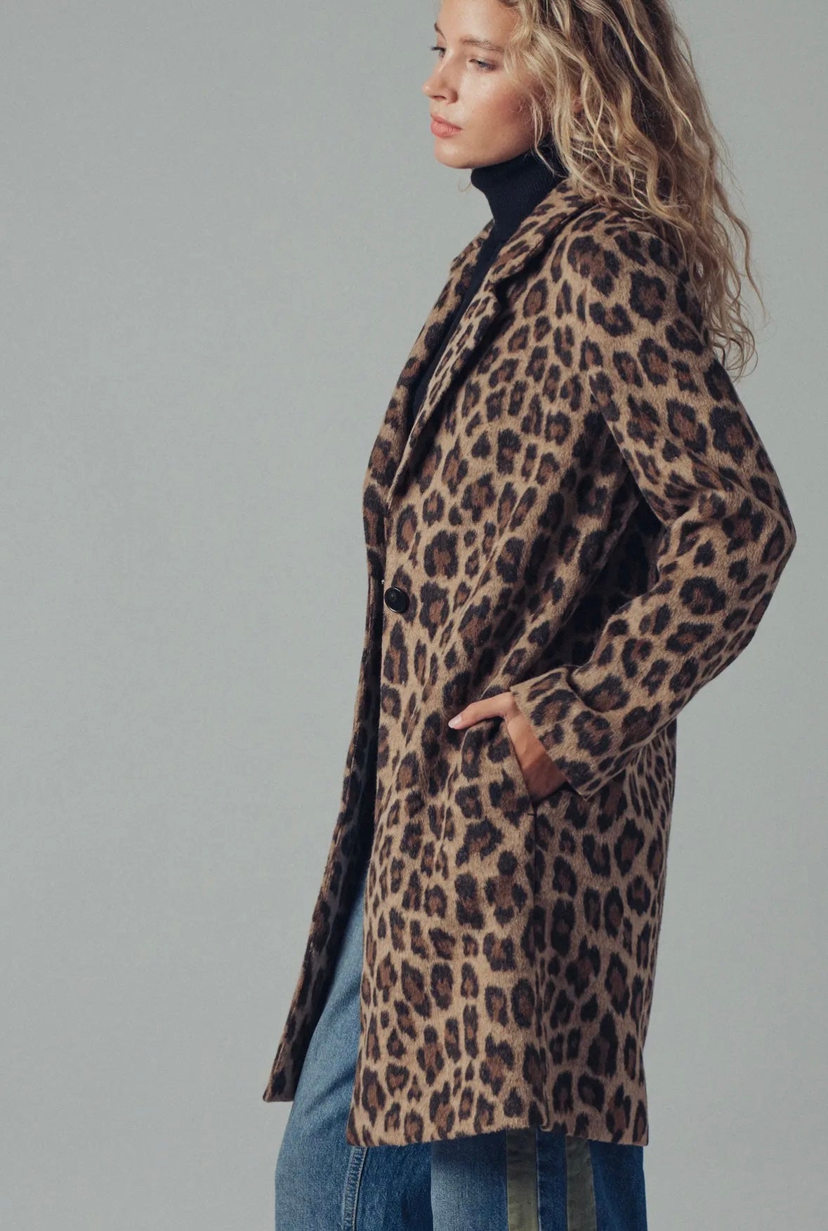 Leopard Print Oversized Statement Coat