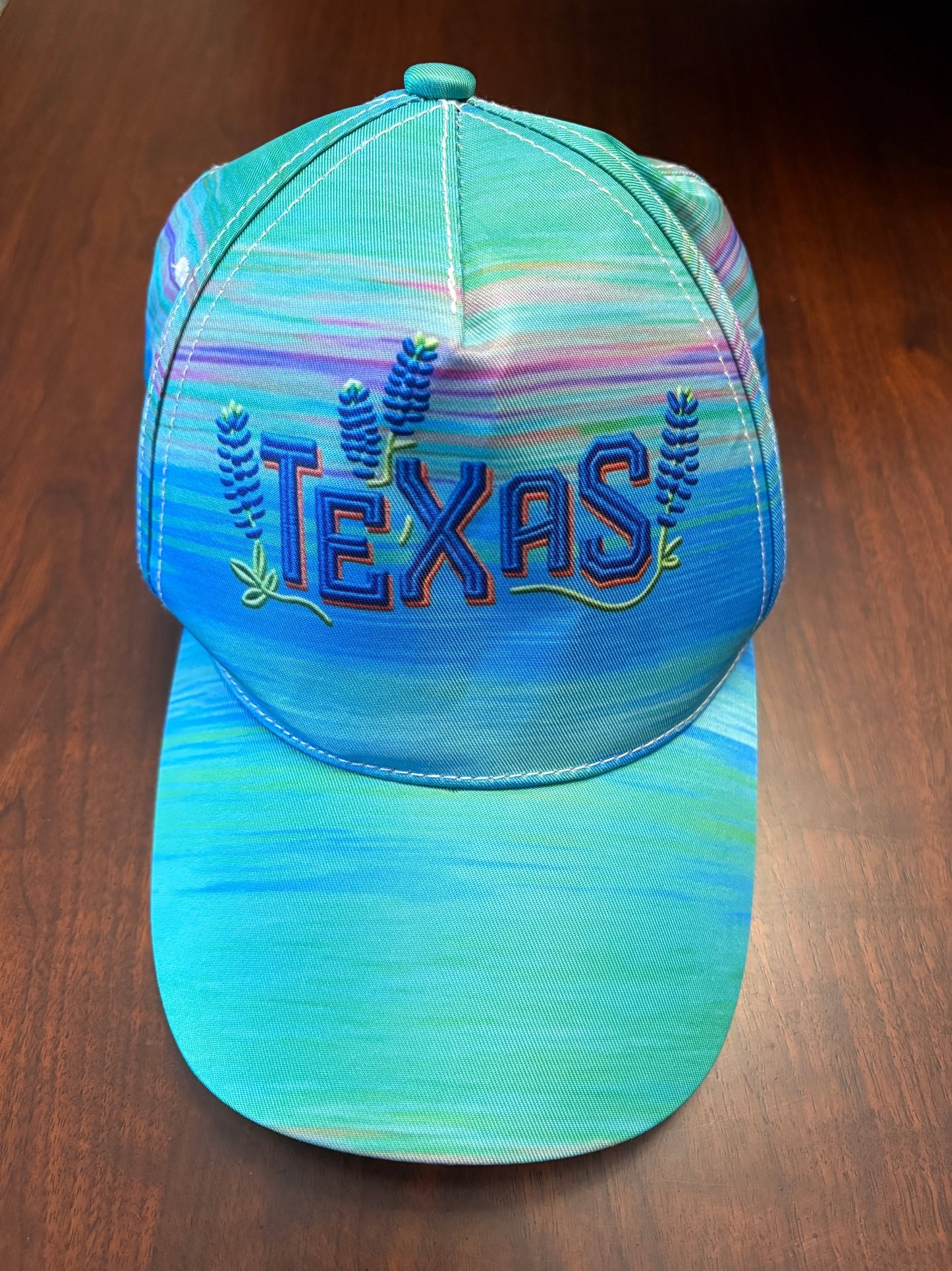Women’s Striped Texas Ballcap with Bluebonnets