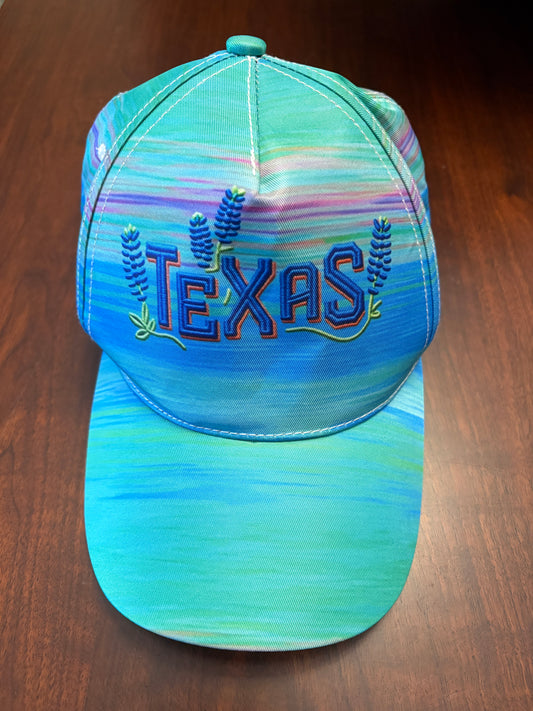 Women’s Striped Texas Ballcap with Bluebonnets