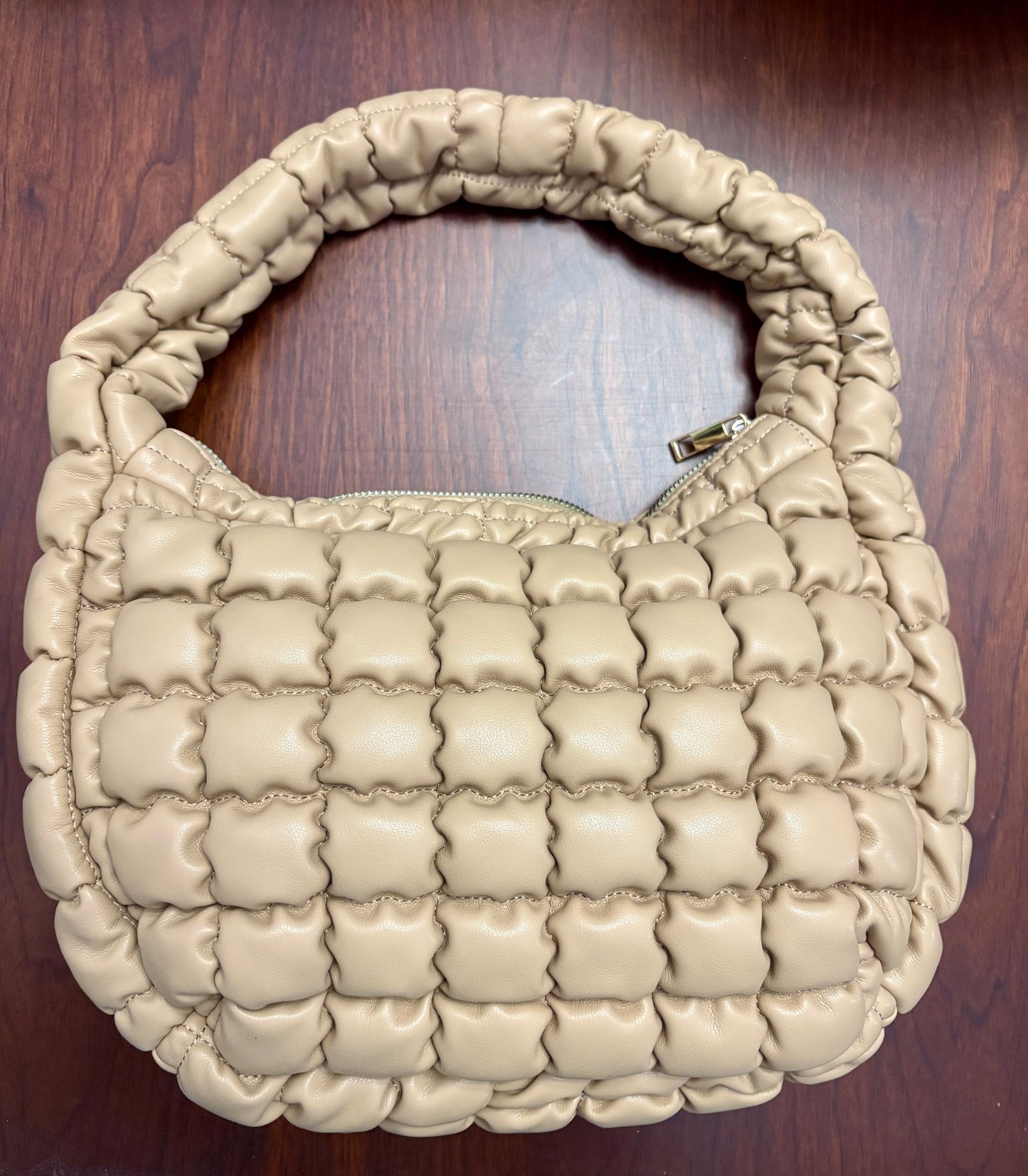 Small Puffy Handbag with Short Strap