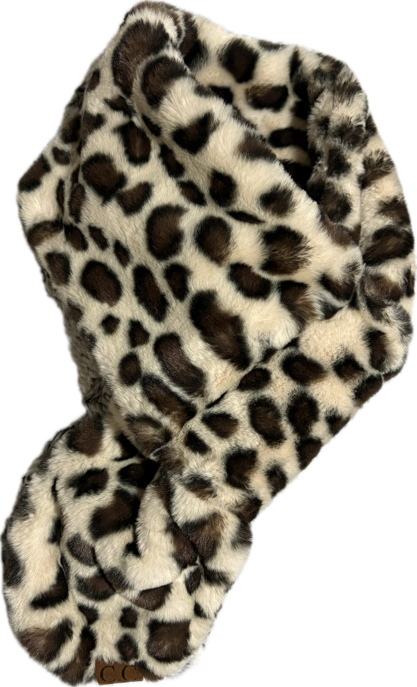 C. C. Leopard Wrap Through Scarf