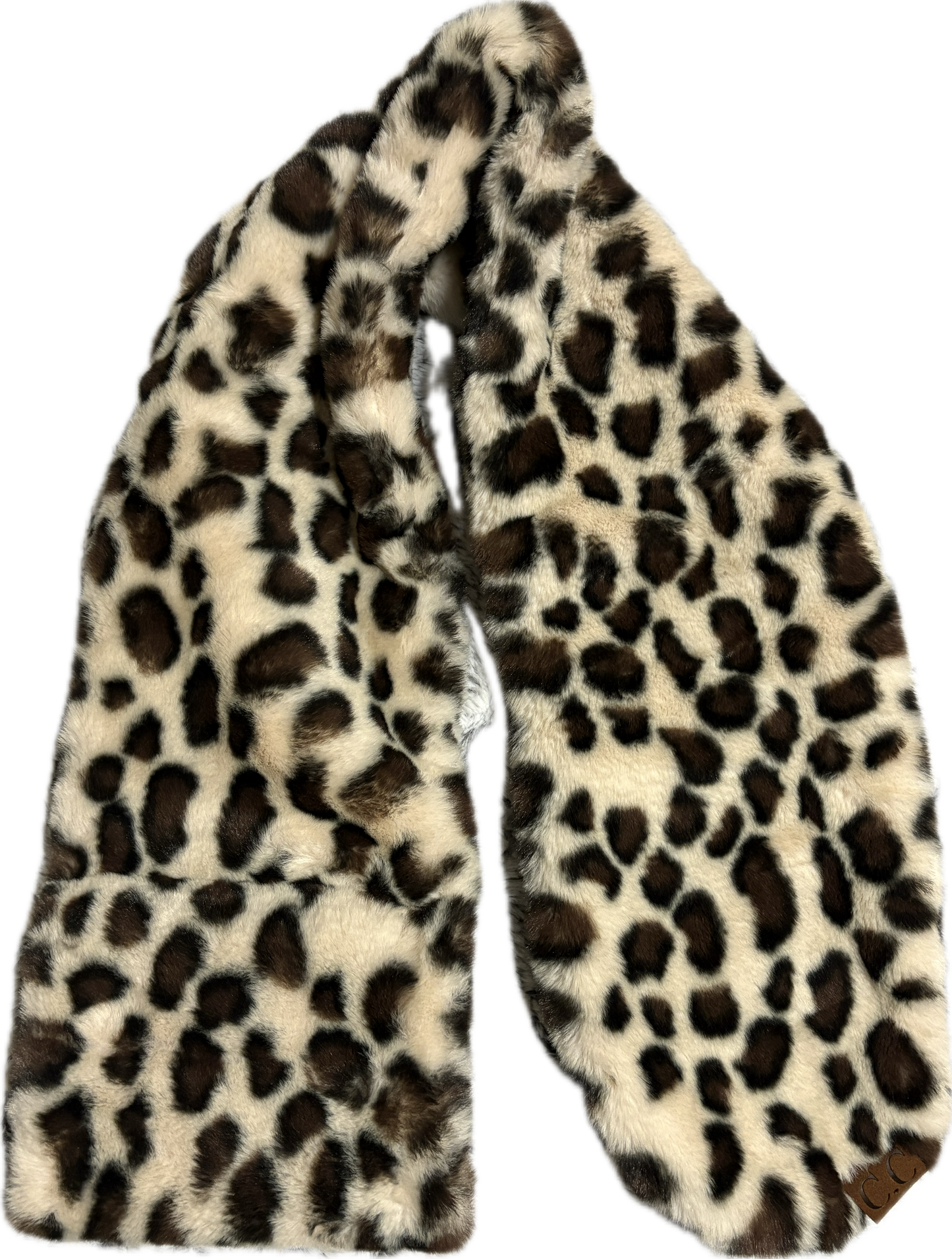 C. C. Leopard Wrap Through Scarf