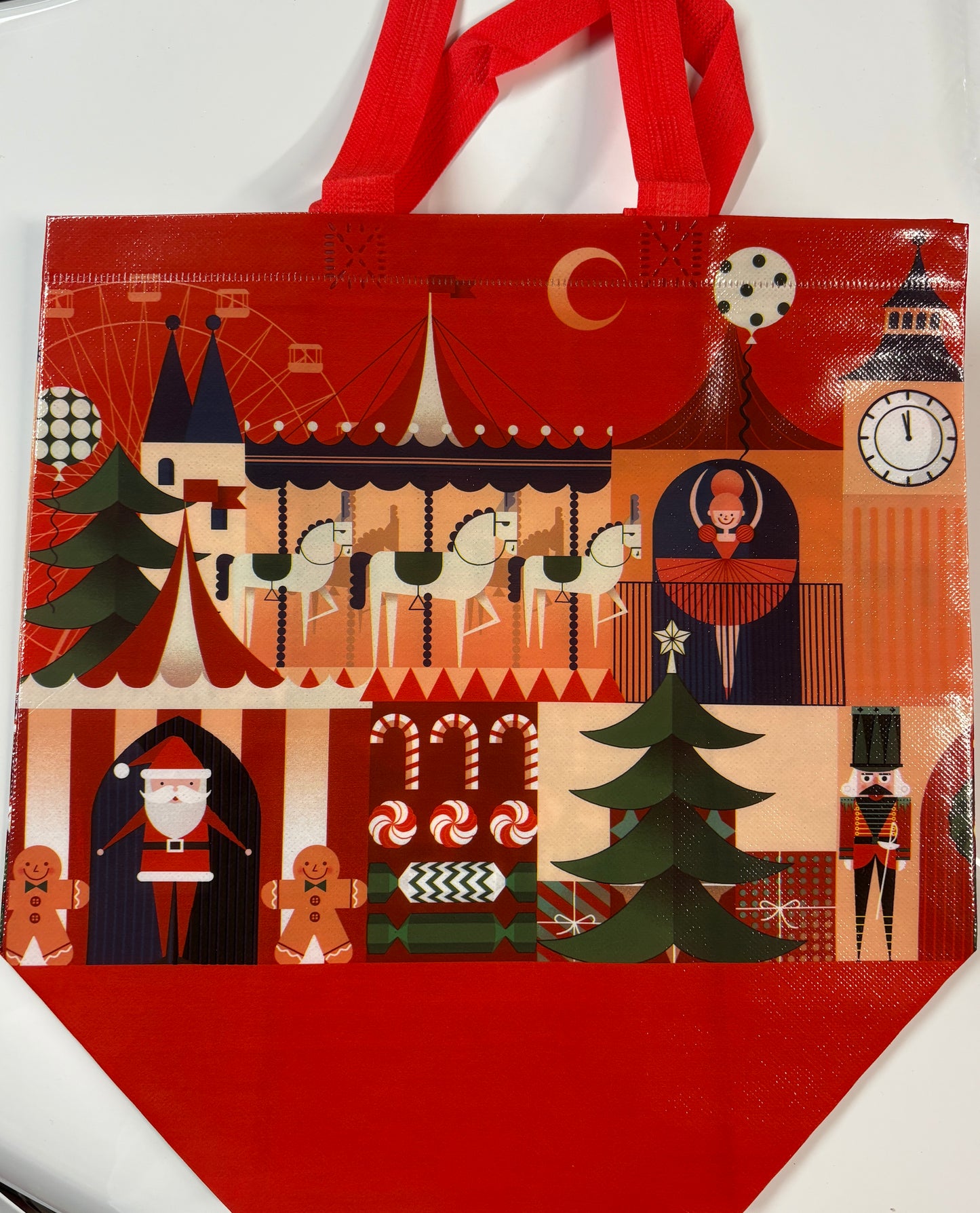 Vinyl Christmas Tote Bag