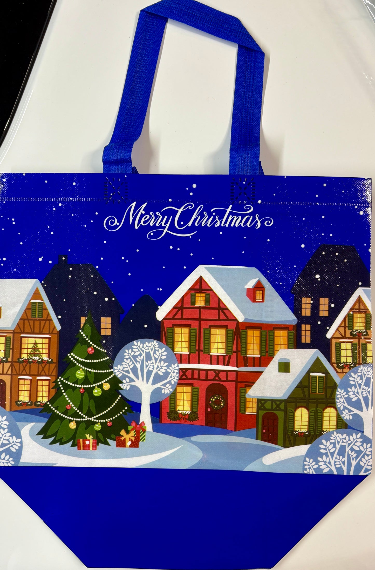Vinyl Christmas Tote Bag