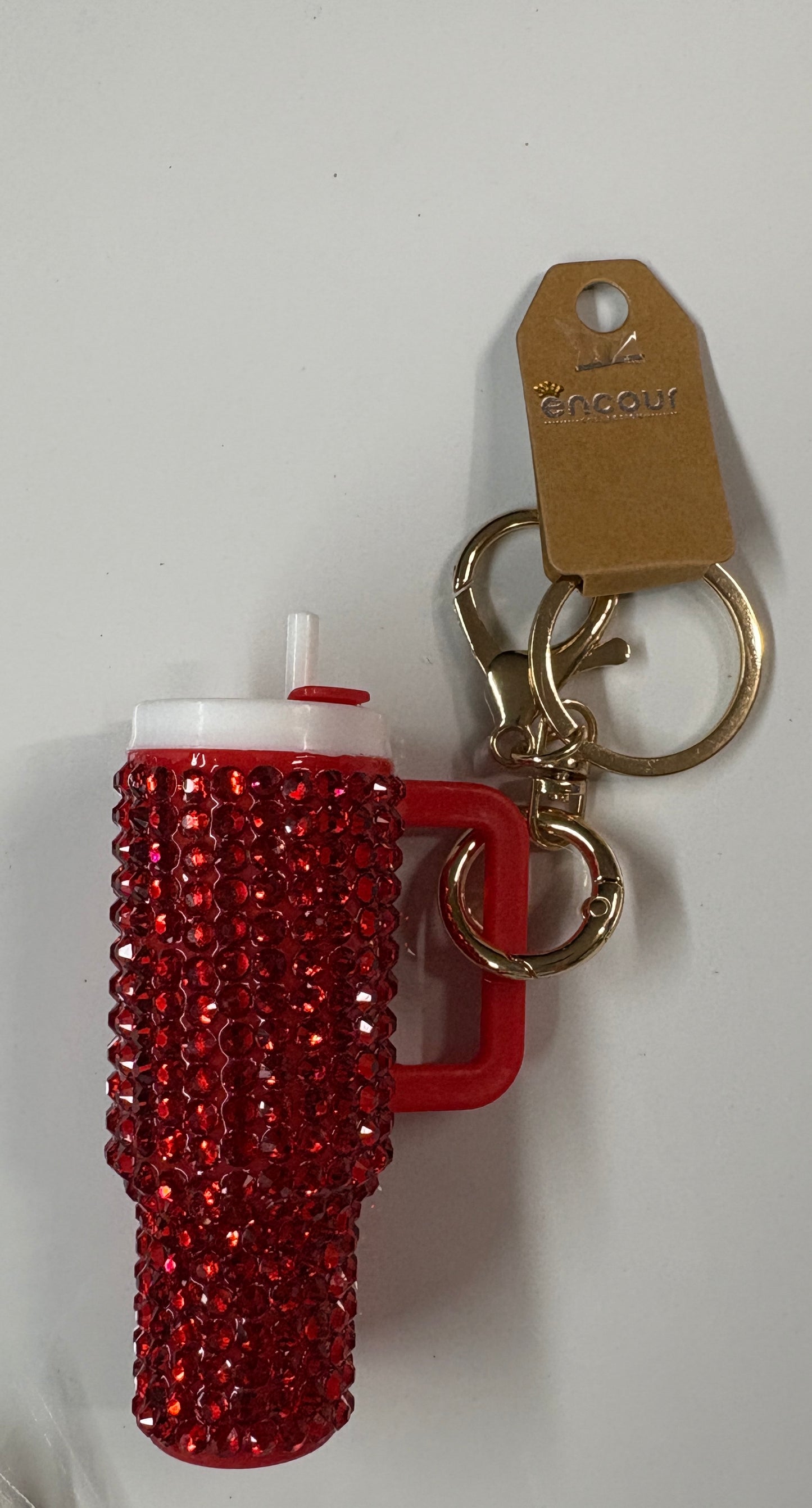 Rhinestone Tumbler Keychain