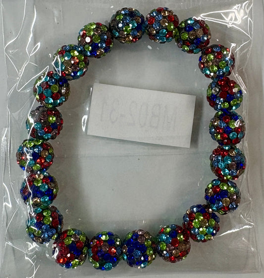 Rhinestone Dark Multicolor Bracelet