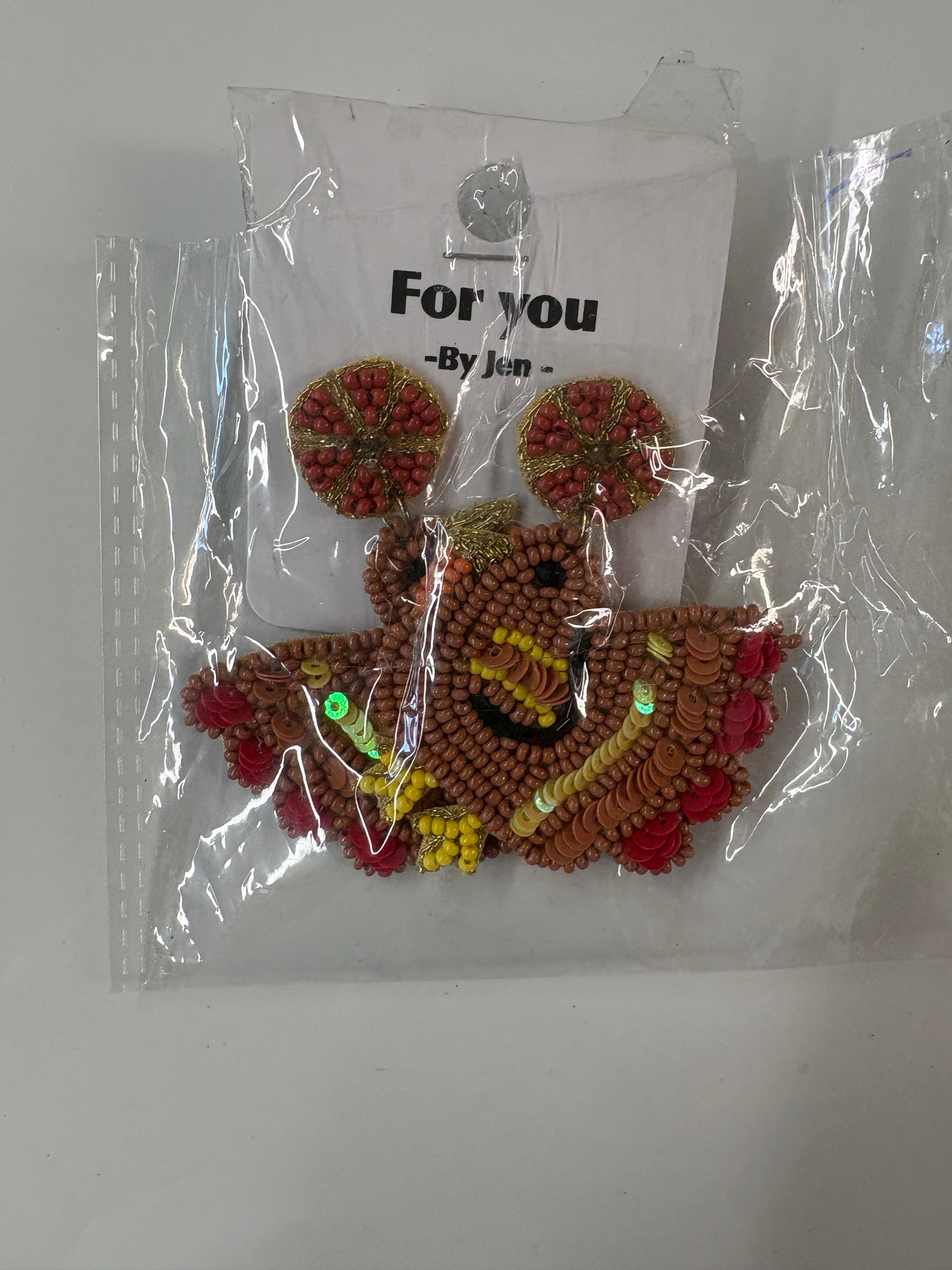 Beaded Turkey Earrings