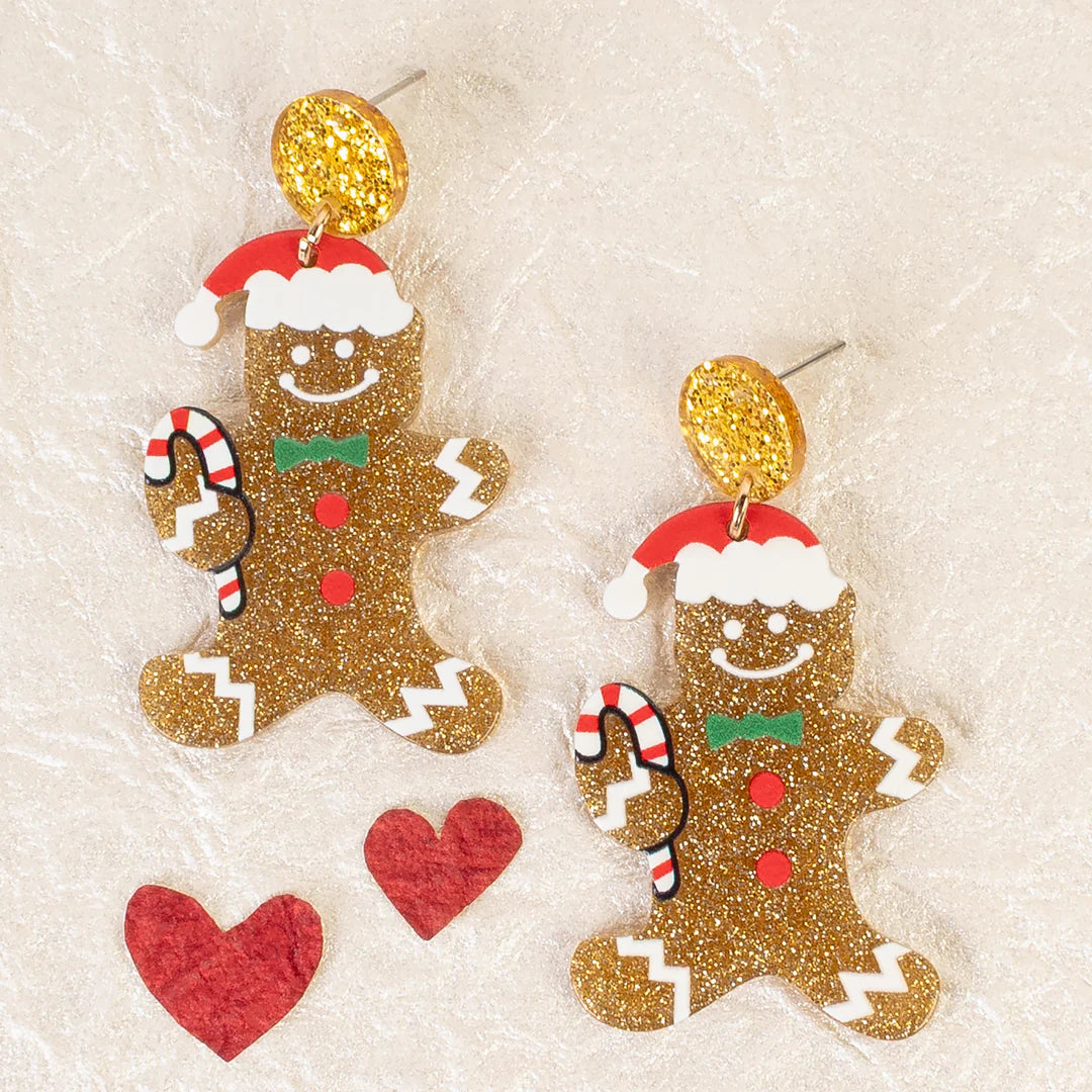 Gingerbread Earrings- Gold Color
