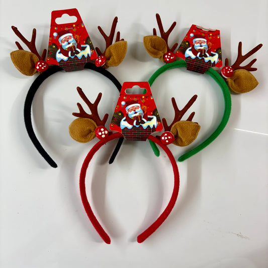 Headband with Reindeer Antlers
