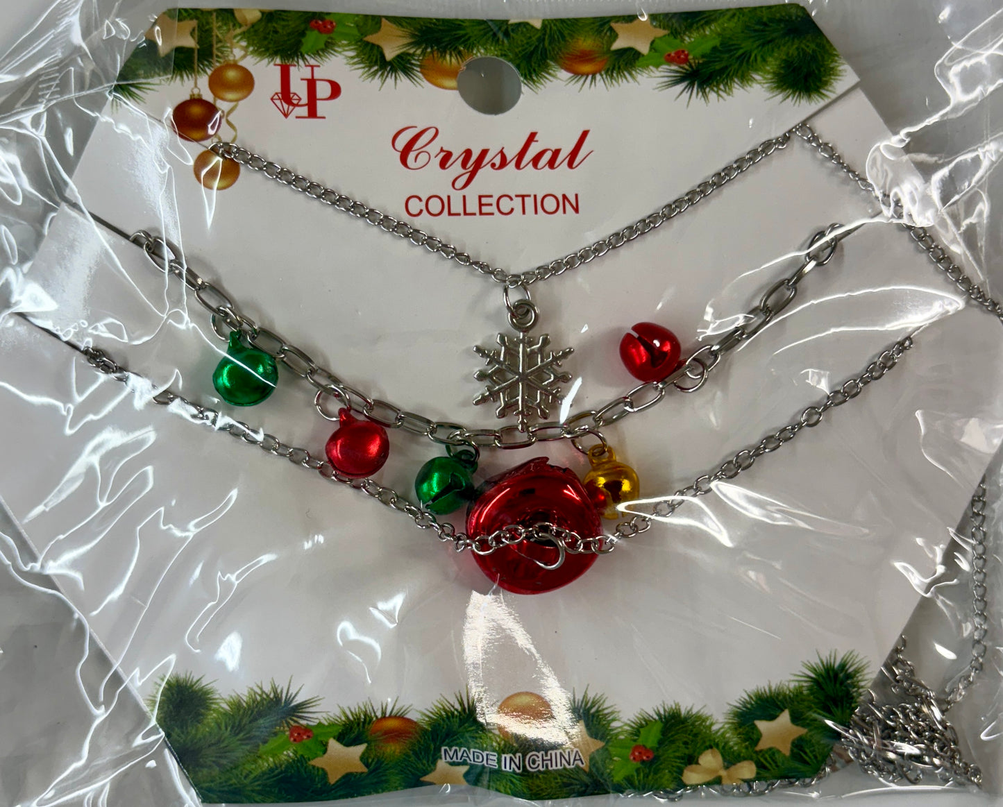 Triple Chain Christmas Necklace