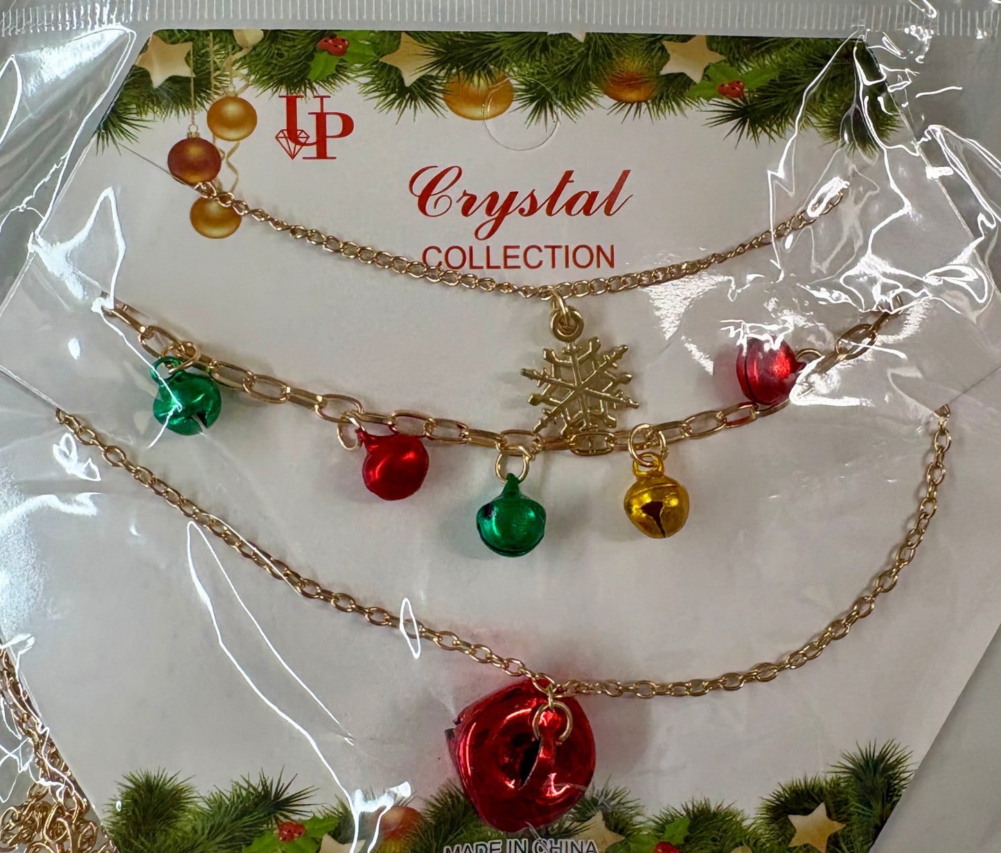 Triple Chain Christmas Necklace