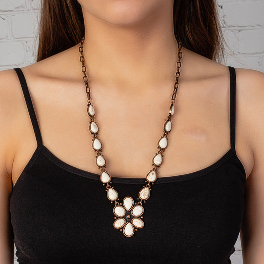Squash Blossom Necklace - Ivory & Copper