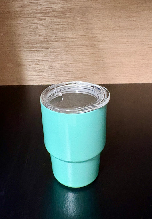 Tiny Tumbler with Lid and Metal Straw