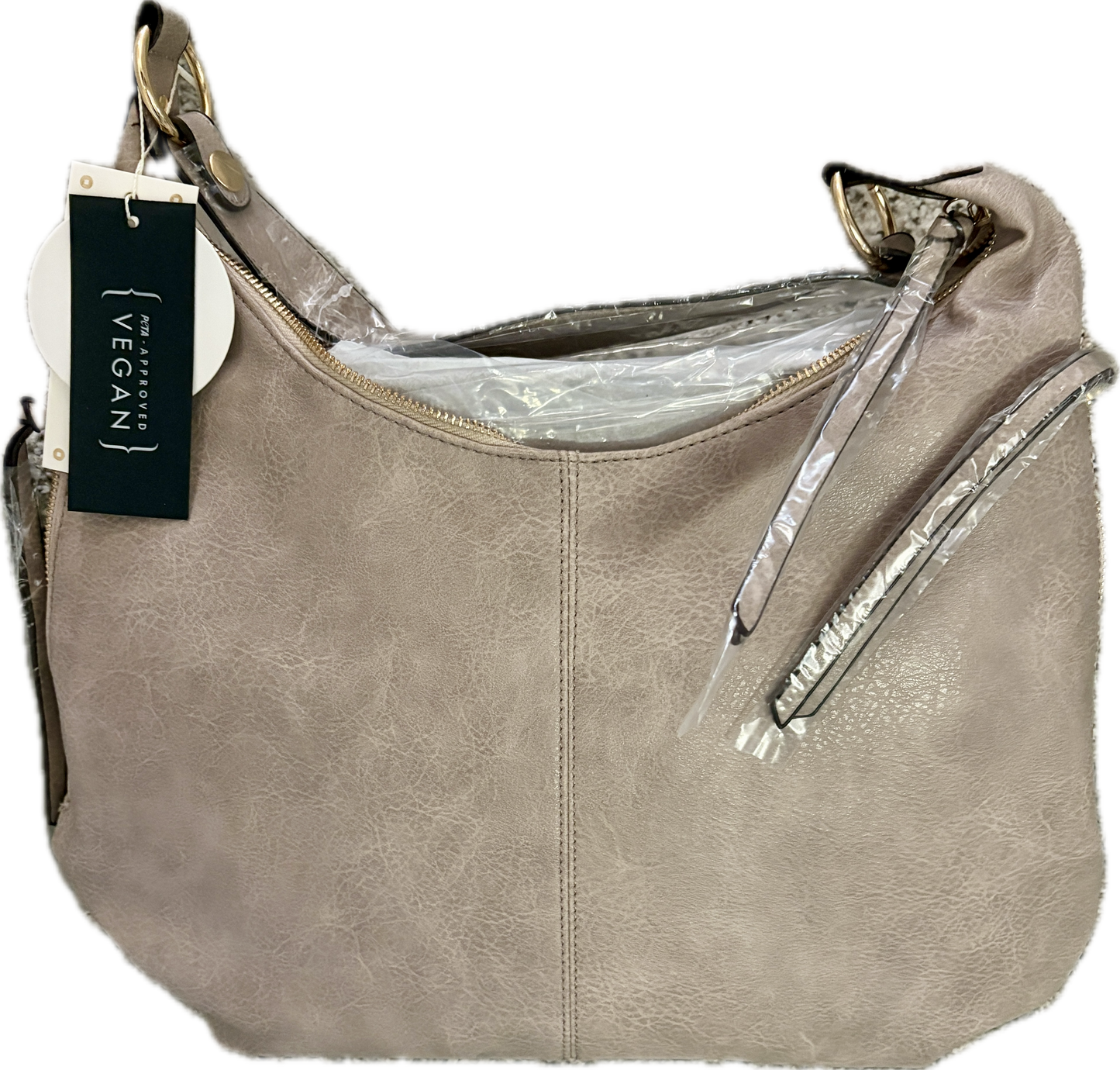 Grey Vegan Leather Handbag
