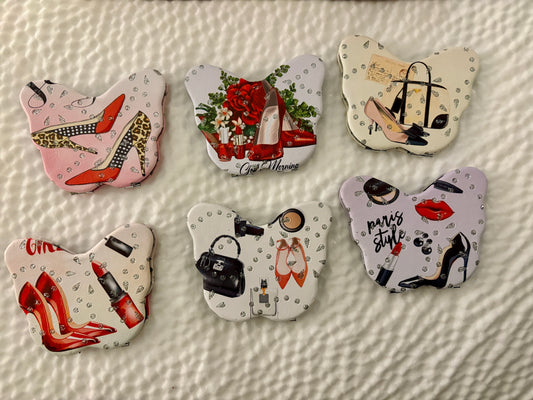 Compact Mirror Butterfly Shape with Shoes