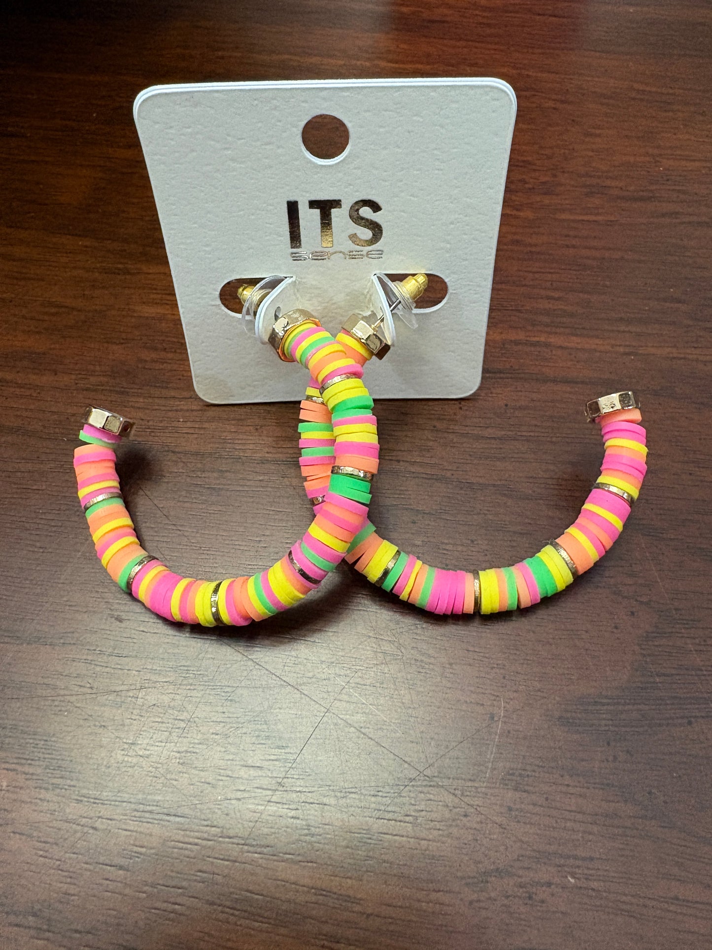Orange Multicolored Earrings