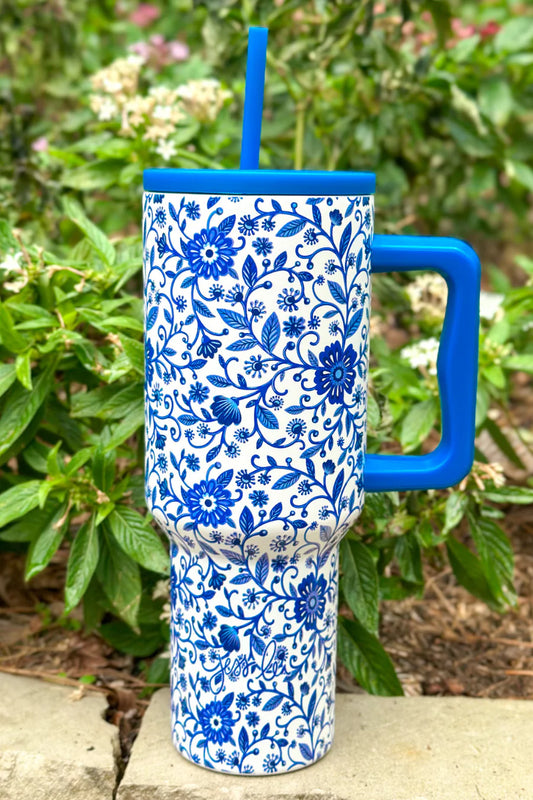 Enchanted Garden Tumbler - Royal Blue