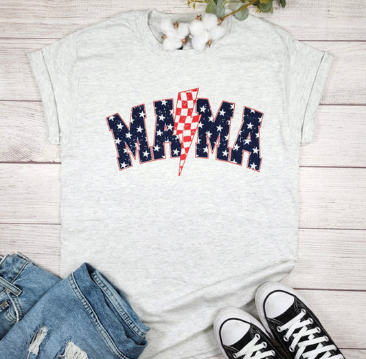 USA Mama t-shirt - Ash Heather