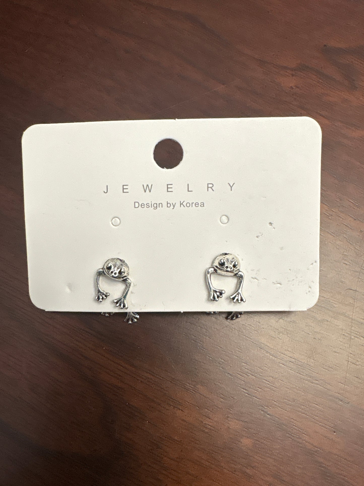 Silver Hanging Frog Earrings